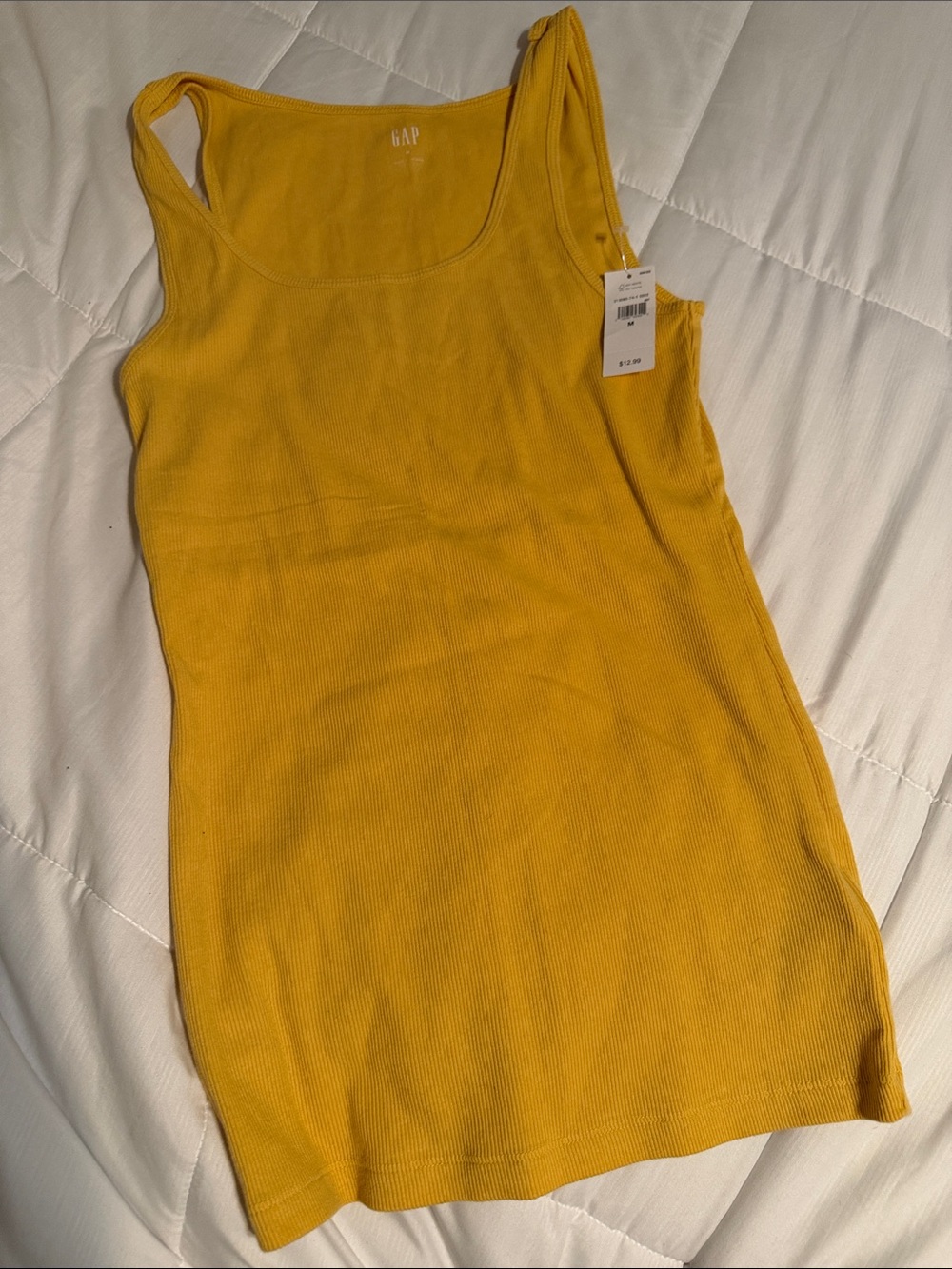 GAP Yellow Ribbed Tank Top
